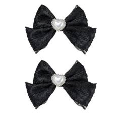Sweet bow pearl heart easy match hair clips 1pcs price