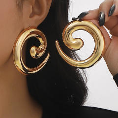 Exaggerated design sprial shape earrings chunky earrings
