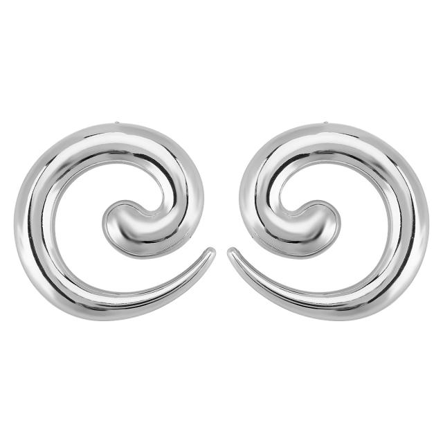 Exaggerated design sprial shape earrings chunky earrings