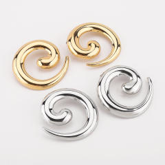 Exaggerated design sprial shape earrings chunky earrings