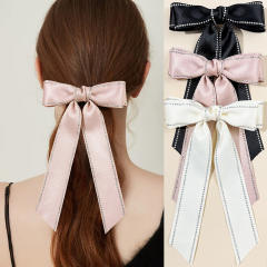 Korean Style Double-layer Bow Ribbon Hairpin duckbill hair clips