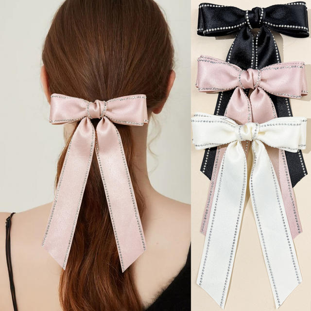 Korean Style Double-layer Bow Ribbon Hairpin duckbill hair clips