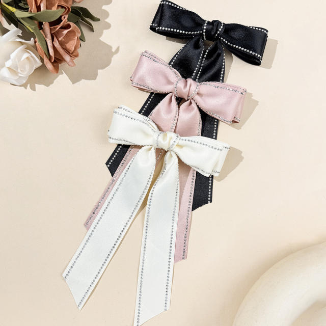Korean Style Double-layer Bow Ribbon Hairpin duckbill hair clips