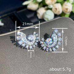 luxury style design diamond earrings wedding earrings