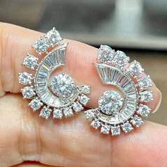 luxury style design diamond earrings wedding earrings
