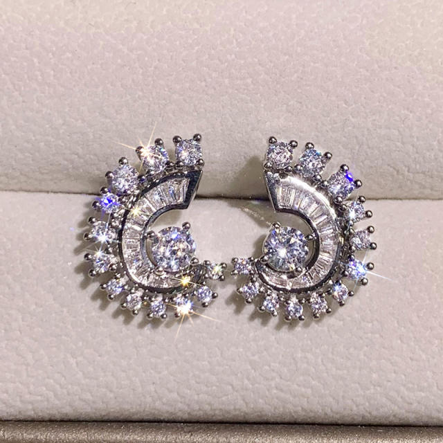 luxury style design diamond earrings wedding earrings