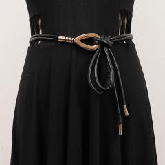 Women's dress Decoration Black Leather High-end Accessories Belt