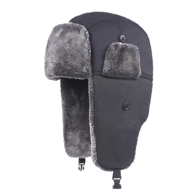 Lei Feng Hat Ear Protection Hat New Winter Hat fleece-lined Thickened Windproof Cold-proof Waterproof Warm Snow Hat