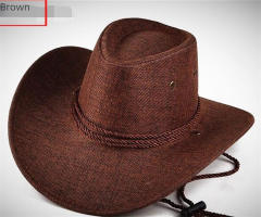Spring Summer Large Brim Men's Hat Sun Protection Western Cowboy Hat Beach Adult Accessories