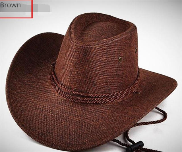 Spring Summer Large Brim Men's Hat Sun Protection Western Cowboy Hat Beach Adult Accessories