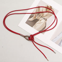 Women's dress Decoration Black Leather High-end Accessories Belt