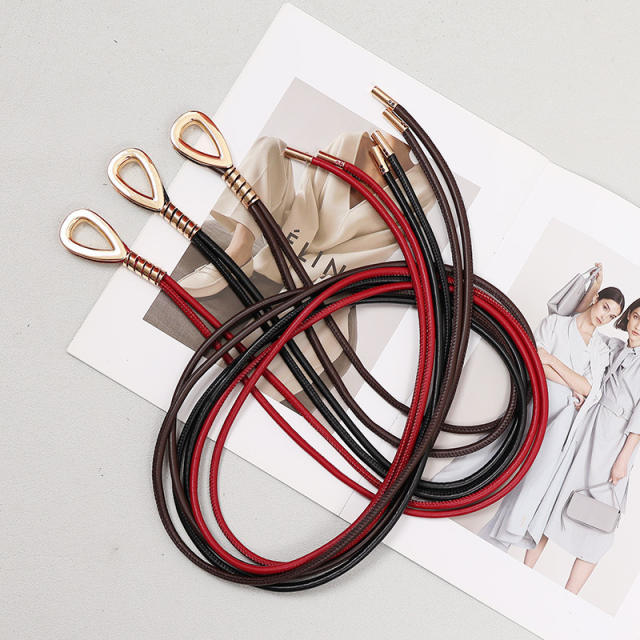 Women's dress Decoration Black Leather High-end Accessories Belt