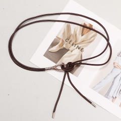 Women's dress Decoration Black Leather High-end Accessories Belt