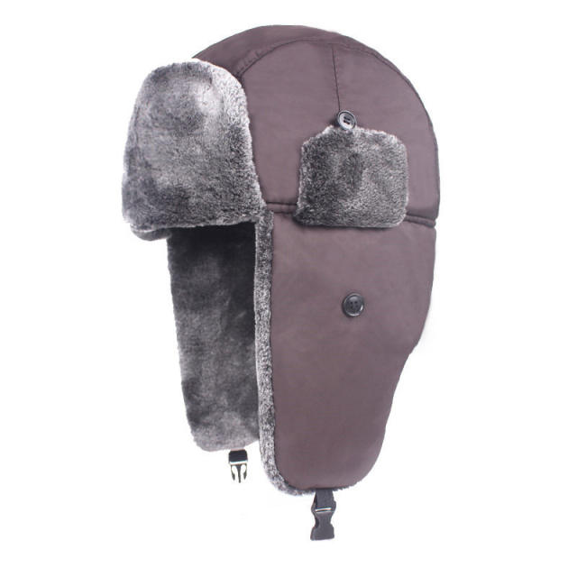 Lei Feng Hat Ear Protection Hat New Winter Hat fleece-lined Thickened Windproof Cold-proof Waterproof Warm Snow Hat