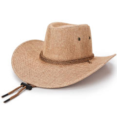 Spring Summer Large Brim Men's Hat Sun Protection Western Cowboy Hat Beach Adult Accessories