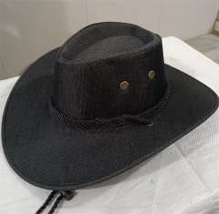 Spring Summer Large Brim Men's Hat Sun Protection Western Cowboy Hat Beach Adult Accessories