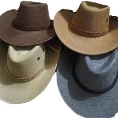 Spring Summer Large Brim Men's Hat Sun Protection Western Cowboy Hat Beach Adult Accessories