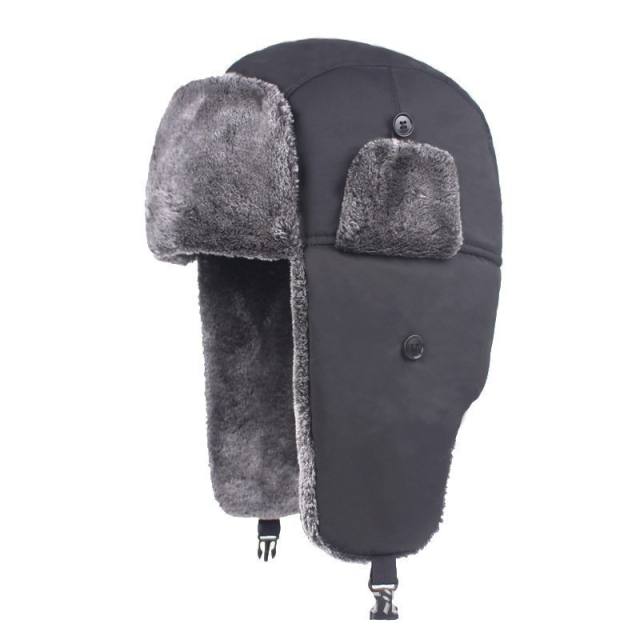 Lei Feng Hat Ear Protection Hat New Winter Hat fleece-lined Thickened Windproof Cold-proof Waterproof Warm Snow Hat