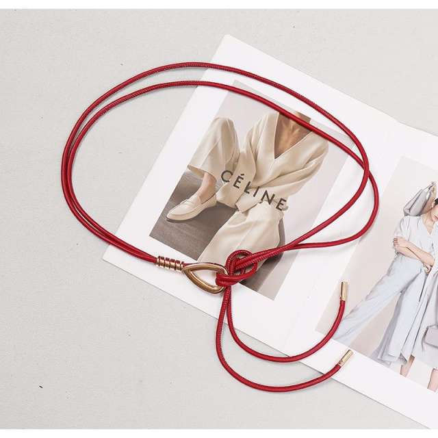 Women's dress Decoration Black Leather High-end Accessories Belt