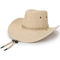 Spring Summer Large Brim Men's Hat Sun Protection Western Cowboy Hat Beach Adult Accessories