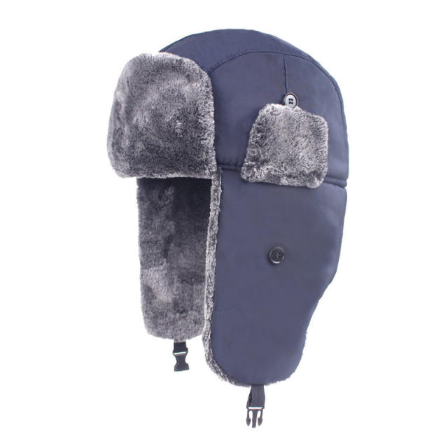 Lei Feng Hat Ear Protection Hat New Winter Hat fleece-lined Thickened Windproof Cold-proof Waterproof Warm Snow Hat