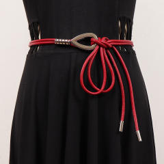 Women's dress Decoration Black Leather High-end Accessories Belt
