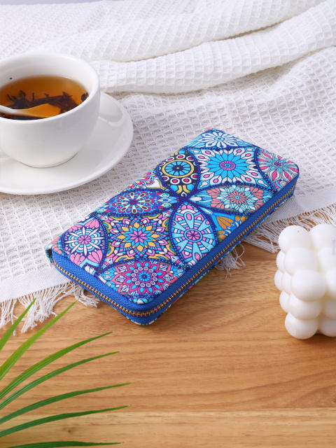 New ethnic style bohemian trendy long wallet card holder multi-functional wallet