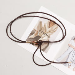 Women's dress Decoration Black Leather High-end Accessories Belt