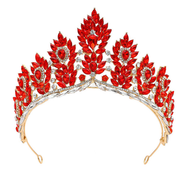 Bride Crown Beauty Pageant Concept Crown Baroque Alloy Crown Wedding Dress Accessories