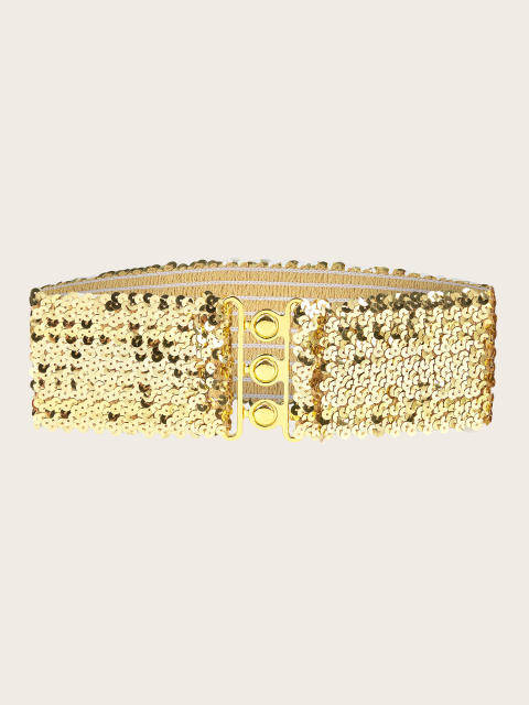 Women's Belt Elastic Wide Waist Belt Dress Accessory Fashionable sequins corset belt