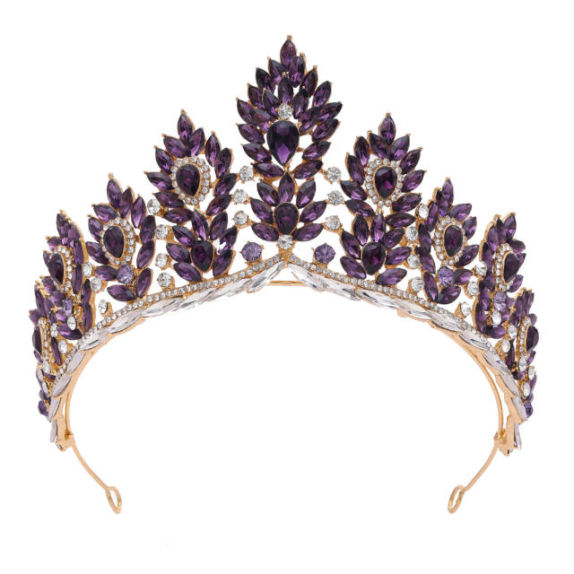 Bride Crown Beauty Pageant Concept Crown Baroque Alloy Crown Wedding Dress Accessories