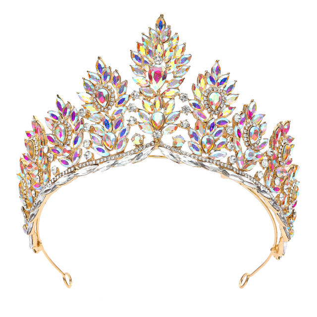 Bride Crown Beauty Pageant Concept Crown Baroque Alloy Crown Wedding Dress Accessories