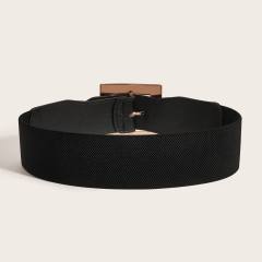 Big buckle black color women elastic belet corset belt