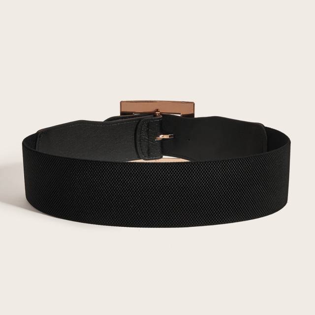 Big buckle black color women elastic belet corset belt