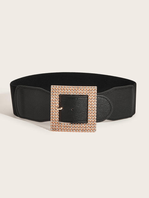 Big buckle black color women elastic belet corset belt