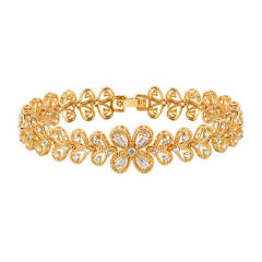 Luxury gold plated copper full diamond cuban link chain tennis chain bracelet collection