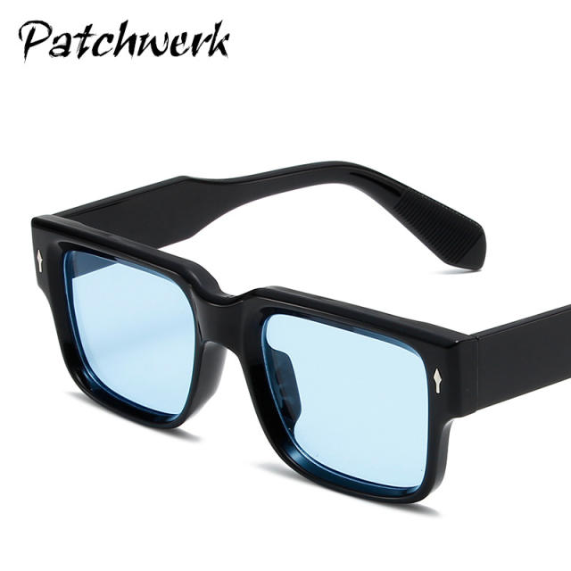 Texted Metal Hinge Full Frame Sunglasses Casual Anti-UV Sunglasses Unisex All-Match Glasses