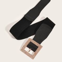 Big buckle black color women elastic belet corset belt