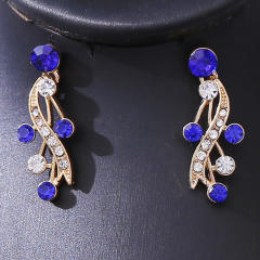 Luxury colorful rhinestone women necklace set wedding jewelry set