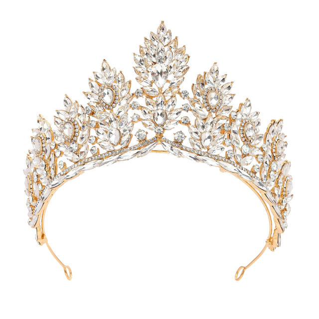 Bride Crown Beauty Pageant Concept Crown Baroque Alloy Crown Wedding Dress Accessories
