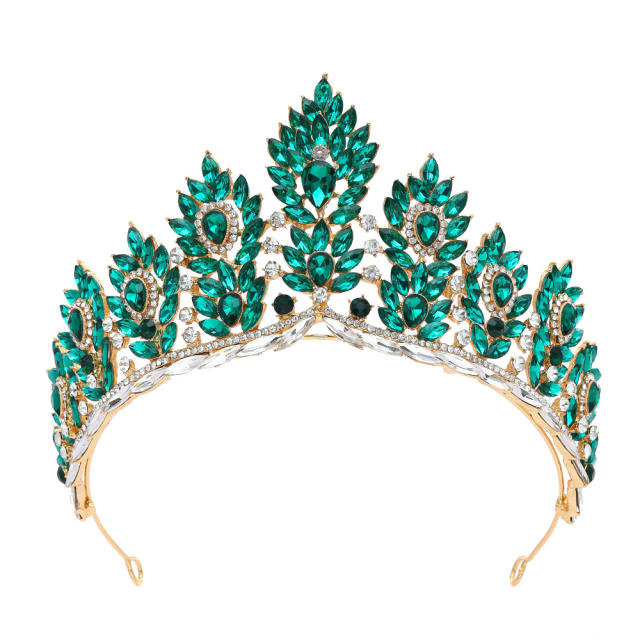 Bride Crown Beauty Pageant Concept Crown Baroque Alloy Crown Wedding Dress Accessories