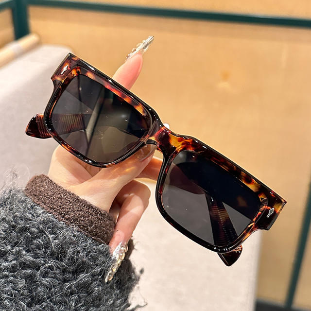 Texted Metal Hinge Full Frame Sunglasses Casual Anti-UV Sunglasses Unisex All-Match Glasses