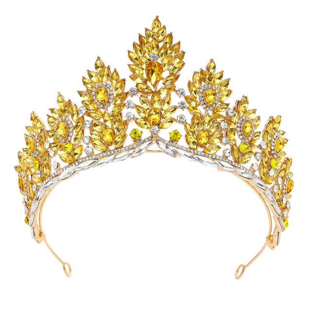 Bride Crown Beauty Pageant Concept Crown Baroque Alloy Crown Wedding Dress Accessories