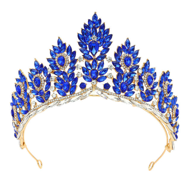Bride Crown Beauty Pageant Concept Crown Baroque Alloy Crown Wedding Dress Accessories