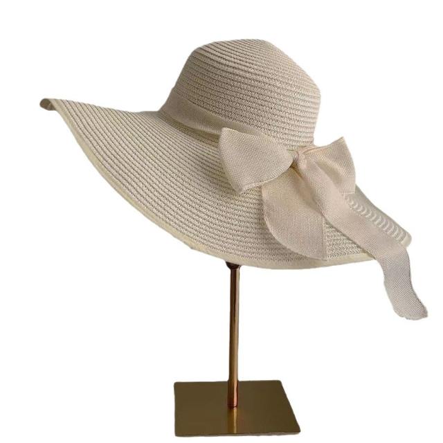 Oversized brim straw hat women's summer sun protection big brim hat