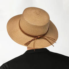 Summer British French Simple Sunscreen Paper Straw Hat