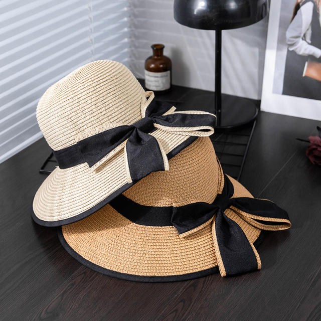 New Straw Hat Summer Beach Sunscreen Edge Hat Seaside sunhat