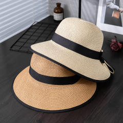 New Straw Hat Summer Beach Sunscreen Edge Hat Seaside sunhat