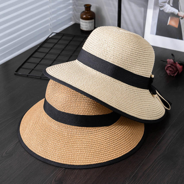 New Straw Hat Summer Beach Sunscreen Edge Hat Seaside sunhat