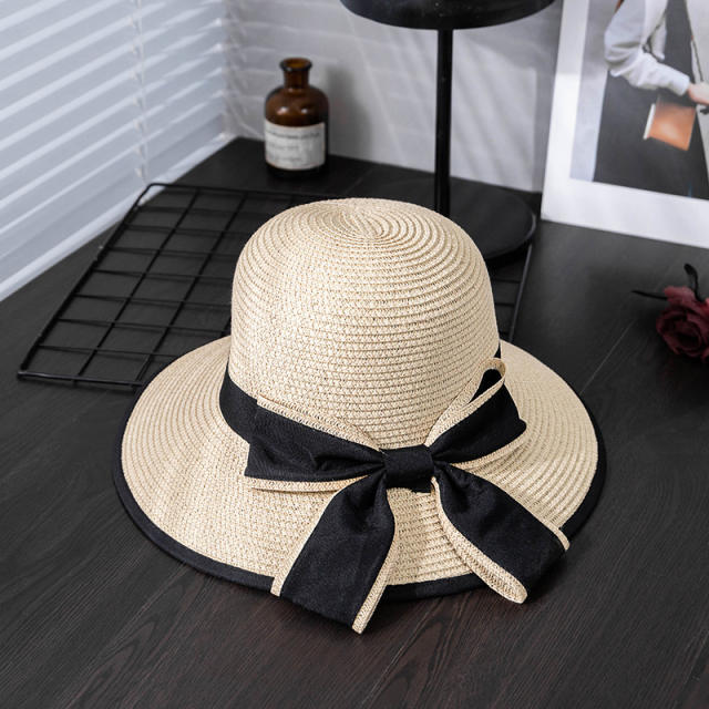 New Straw Hat Summer Beach Sunscreen Edge Hat Seaside sunhat